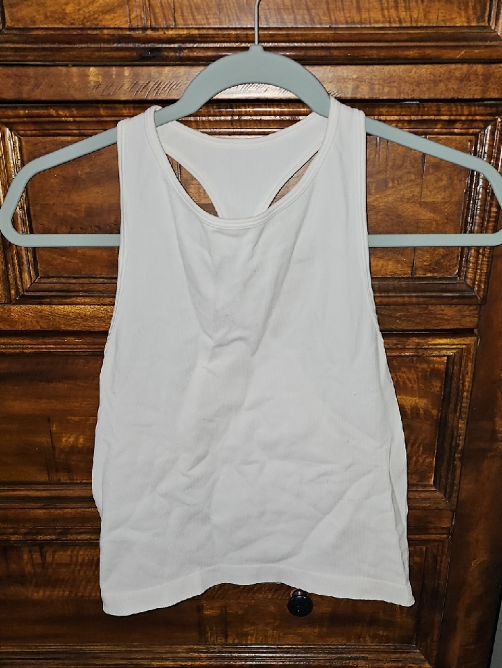 FP Intimately White Free People Tank Top. Ribbed, Used Sz M/L
